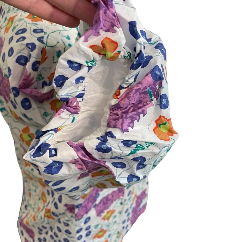 OLIPHANT Floral Patterned Puff Sleeve Blouse NWOT - Picture 5 of 14